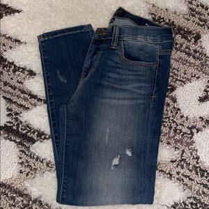 Dark Blue Distressed Women Jeans